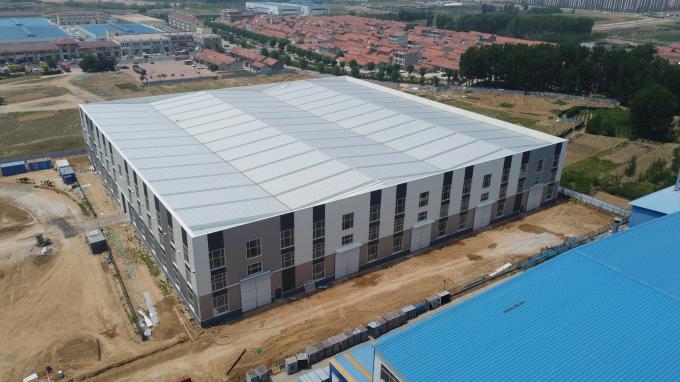 Cuadro de metal de almacenamiento Panel de sándwich ligero Estructura del edificio prefabricado Pintura de construcción de acero galvanizado Almacén 5