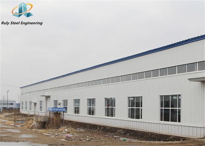 Estructura prefabricada de acero Molino de harina Taller de gran envergadura Diseño personalizado Almacén prefabricado con pared de ladrillo y cobertizo 0